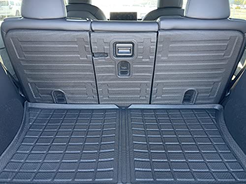 Custom Fit TPE Premium All Weather Trunk Mat and Rear Backrest Protection Combo Mats Set for 5 Seater Tesla Model Y