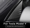 A-Pillar Real Carbon Fiber Trim for 2020-2023 Tesla Model Y (Matte Carbon Fiber)