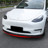 Glossy Black ABS Front Lip Splitter/Front Bumper Lip Spoiler for 2020-2022 Tesla Model Y (3 Piece Set)