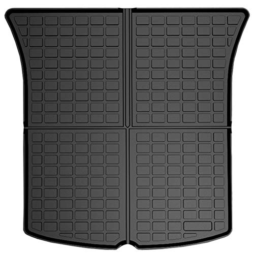 All Weather Floor Mats for Tesla Model Y 2020-2022 Custom Fit TPE Car Floor Mats Cargo Liner Rear Cargo Tray Trunk Waterproof Interior Accessories Set