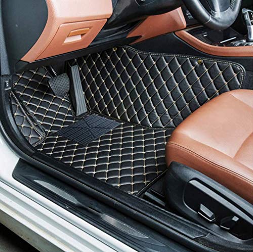 Customized Car Mats are Suitable for Volkswagen ID.4 CROZZ / 2021 Year Waterproof Lining Full Set of Environmentally Friendly Flooring (Black Beige,ID.4 CROZZ / 2021 Year)