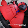 PU Leather & Tailored Fit All Season Seat Cover Set for Tesla Model Y 2020-2022 (Red, Fully Wrapped)