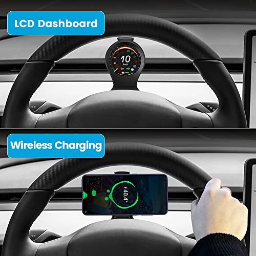 Car Hud Head-up Display For Tesla Model 3 Model Y Dashboard Dedicated  Electronics Digital Speedometer