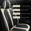 Front & Rear Seat Covers for Chevy Chevrolet Bolt EV EUV Car Seat Cover Luxury PU Leather Comfortable Stylish Black×Beige