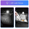 Tesla Model Y  Waterproof Collapsible Garbage Bag with Hanging Magnetic Buckle and LED Light for Back Seat(Black)