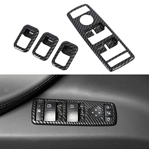 Tesla Model S & X 2016 thru 2020 Carbon Fiber Window Door Switch Covers