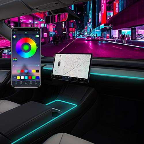 2021-2022+ Tesla Model 3 & Y Center Console & Dashboard Ambient Lighting Kit