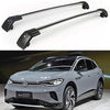 2Pcs Lockable Roof Rack Cross Bars Crossbar Baggage Luggage Rack Aluminum Fit for VW Volkswagen ID.4 2020 2021 - Silver