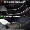 Center Console Organizer Tray Compatible with Latest 2021 Tesla Model 3 & Y Flocked