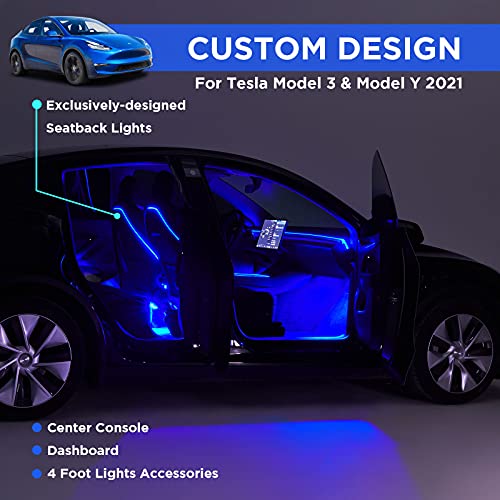 2021-2023 Tesla Model 3 & Y Ambient Lighting Kit (Center Console +