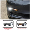 2 Color White & Amber LED Fog Light Lamps for Tesla Model 3 & Y (2 Pieces)