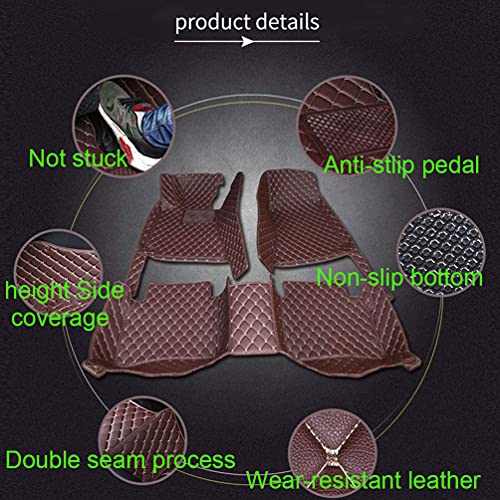 Customized Car Mats are Suitable for Volkswagen ID.4 CROZZ / 2021 Year Waterproof Lining Full Set of Environmentally Friendly Flooring (Red Wine,ID.4 CROZZ / 2021 Year)