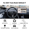 Tesla Model 3 & Model Y Steering Wheel Cover Combo With Gear Shift Covers,Steering Wheel Accessories Carbon Fiber Style Cover Gear Shift Covers Carbon Fiber Inner Decoration for Tesla Model 3 Model Y