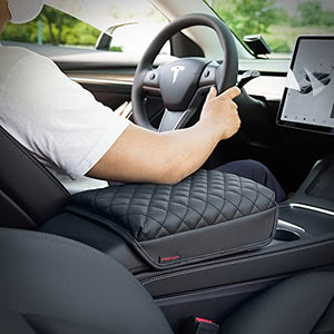 Padded and Quilted Armrest Cushion Cover for Tesla Model 3 & Y
