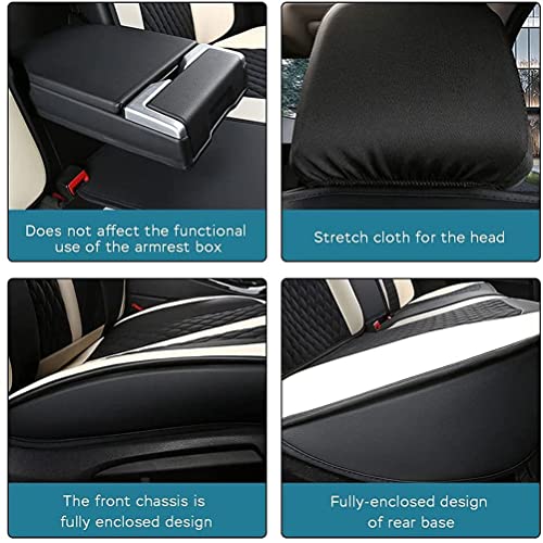 Front & Rear Seat Covers for Chevy Chevrolet Bolt EV EUV Car Seat Cover Luxury PU Leather Comfortable Stylish Black×Blue