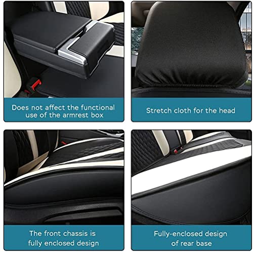 Luxury Black Green Leather Car Seat Covers Cushion Front & Rear