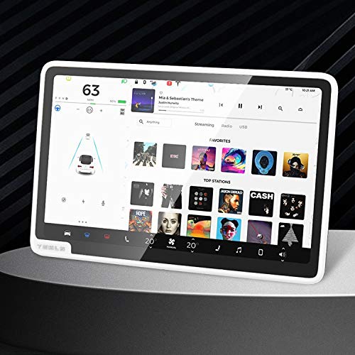 Tesla Model 3/Y Case Center Console Screen Protection Anti-Collision, Navigation Silicone Protective Cover Interior Accessories (Black)