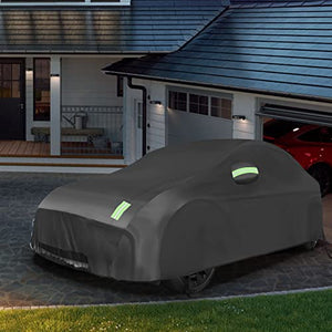 Tesla Model Y Car Cover All-Weather UV Protection Full Exterior Accessories with Charge Port Opening & Ventilated Mesh for Model Y 2020 2021 2022 2023 Gen 2
