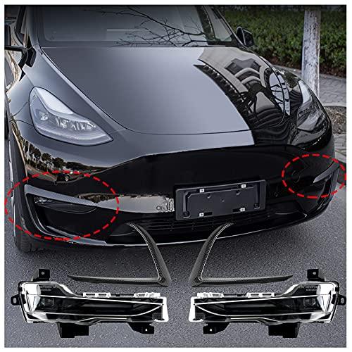 2 Color White & Amber LED Fog Light Lamps for Tesla Model 3 & Y (2 Pieces)