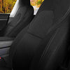 Front Car Seat Covers Custom Fit for Tesla Model 3/Model Y Car Seat Protector 2PCS, Fully Wrapped Farbic Mesh Seat Cover Set for Tesla Model 3/Y2017 2018 2019 2020 2021 2022, Solid Black