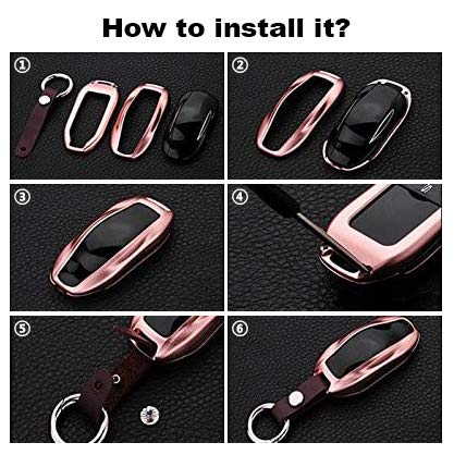 Tesla Model X Key Fob Cover Keychain Premium Aluminum Metal for Tesla Model X Smart Romote Key Fob Case Holder Accessories(Black)