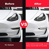 LED White Daytime Running Lights+Amber Dynamic Sequential Turn Signal Fog Lights for Tesla Model 3 & Model Y