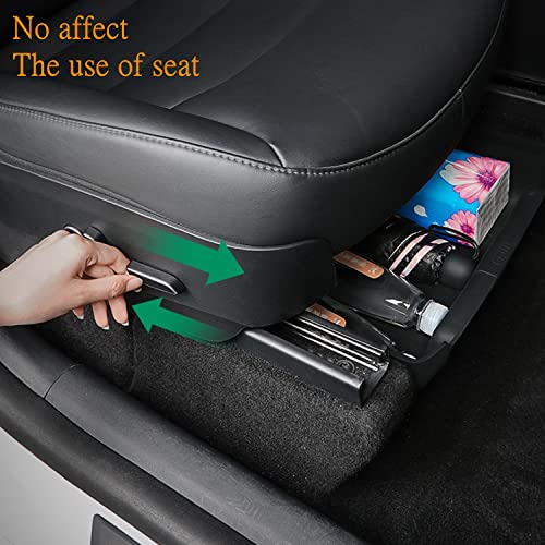 Tesla Model Y Under Seat Storage Box Organizer Silicone Hidden Tray 2020 thru 2022 (One Piece)