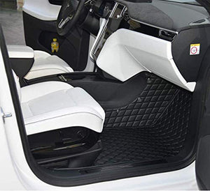 Tesla Model X 6 Seat Floor Mats All-Weather PU Leather Mats Include Front and Rear Trunk Mat