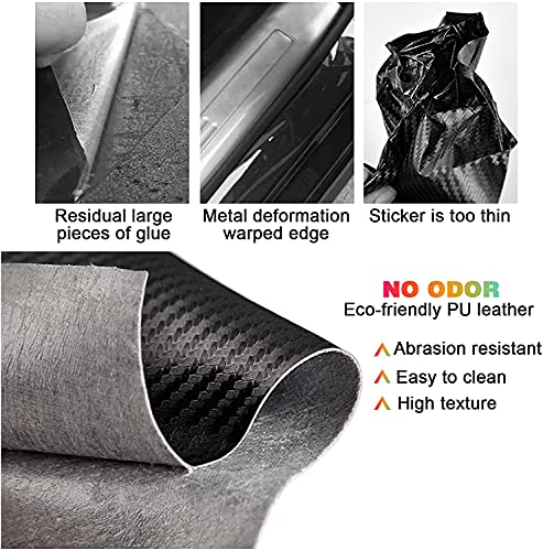 Carbon Fiber Front and Rear Door Sill Protectors for 2020-2022 Tesla Model Y (Protective Film Modification)