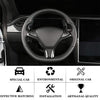 Imitation Carbon Fiber Steering Wheel Cover Trim for 2016-2020 Tesla Model X