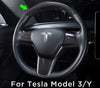 Carbon Fiber Steering Wheel Top Cap for Tesla Model 3 & Y