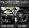 Carbon Fiber Steering Wheel Bottom Cap for Tesla Model 3 & Y