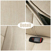 All Weather, Breathable, Airbag Compatible, Customized Synthetic Linen Fabric Seat Covers for 2020-2022 Tesla Model Y (Beige Fabric)