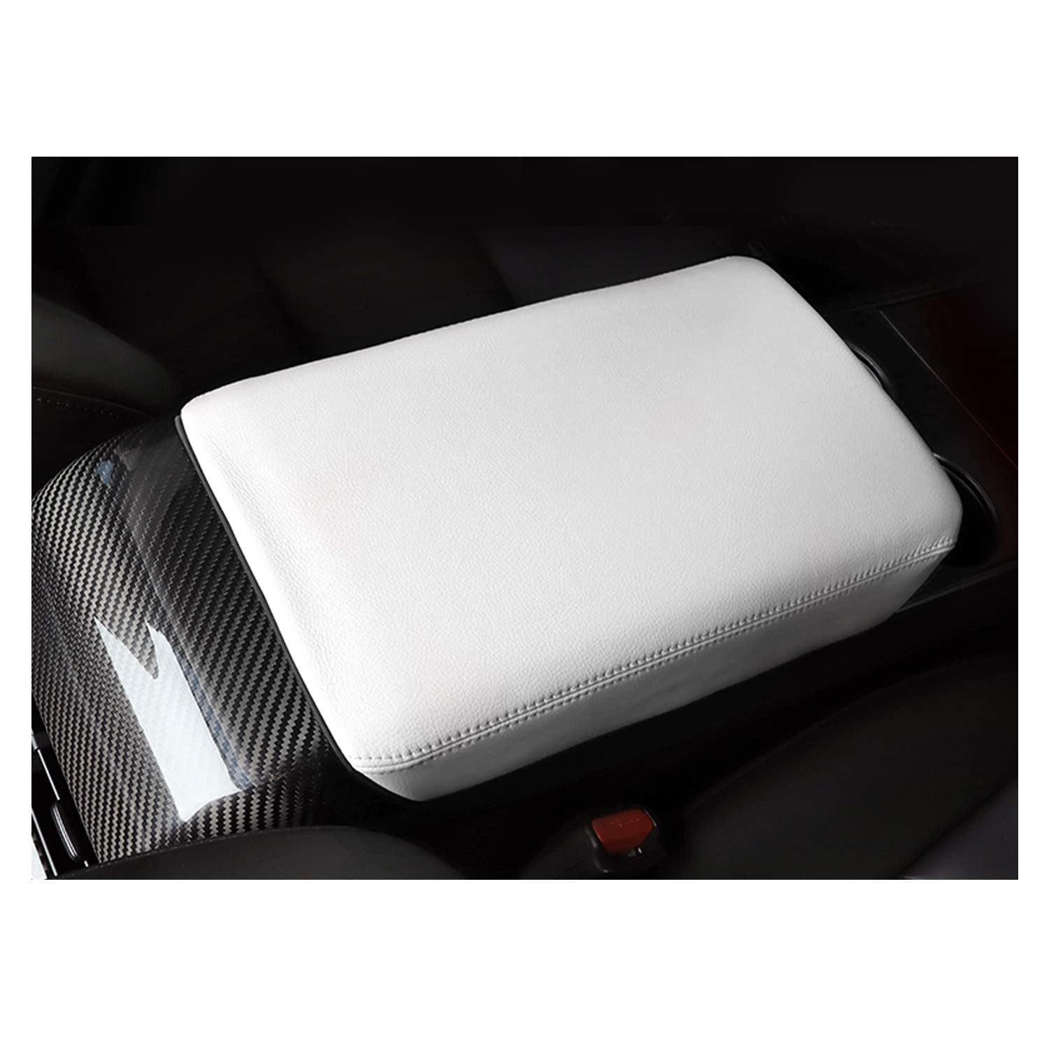 White Armrest Cover for Tesla Model 3 & Y