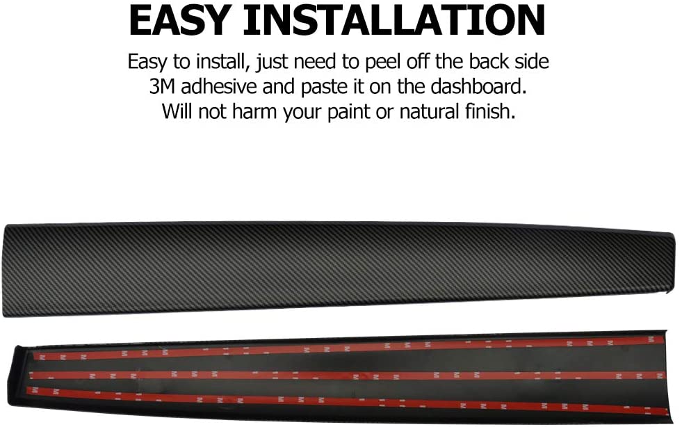 Tesla Model 3 & Y Matte Carbon Fiber Dashboard Cap
