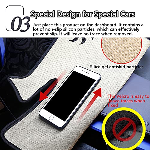 Dashboard Cover Mat Custom Interior Accessories Dash Covers Reduces Glare Eliminates Cracking(Without HUD) for Volkswagen ID.4/ID4(2021 2022)