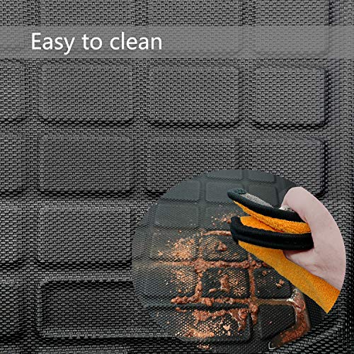 Tesla Model Y Storage Mat and Cargo Liners, Tesla Model Y Accessories, All Weather Trunk Mat, Waterproof Rear Cargo Mat Custom Fit for Tesla, Heavy Duty Floor Mats (Storage+Cargo mat)