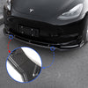 3 Piece ABS Plastic with Carbon Fiber Pattern Front Splitter Lip Kit for Tesla Model Y