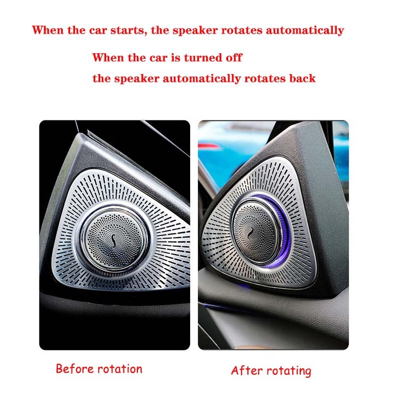 3D Rotary Tweeter Treble Lighted Speaker Covers for 2021-2022 Tesla Model 3 & Y