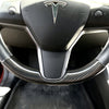 Carbon Fiber Steering Wheel Bottom Cap for Tesla Model 3 & Y