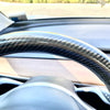 Carbon Fiber Steering Wheel Top Cap for Tesla Model 3 & Y