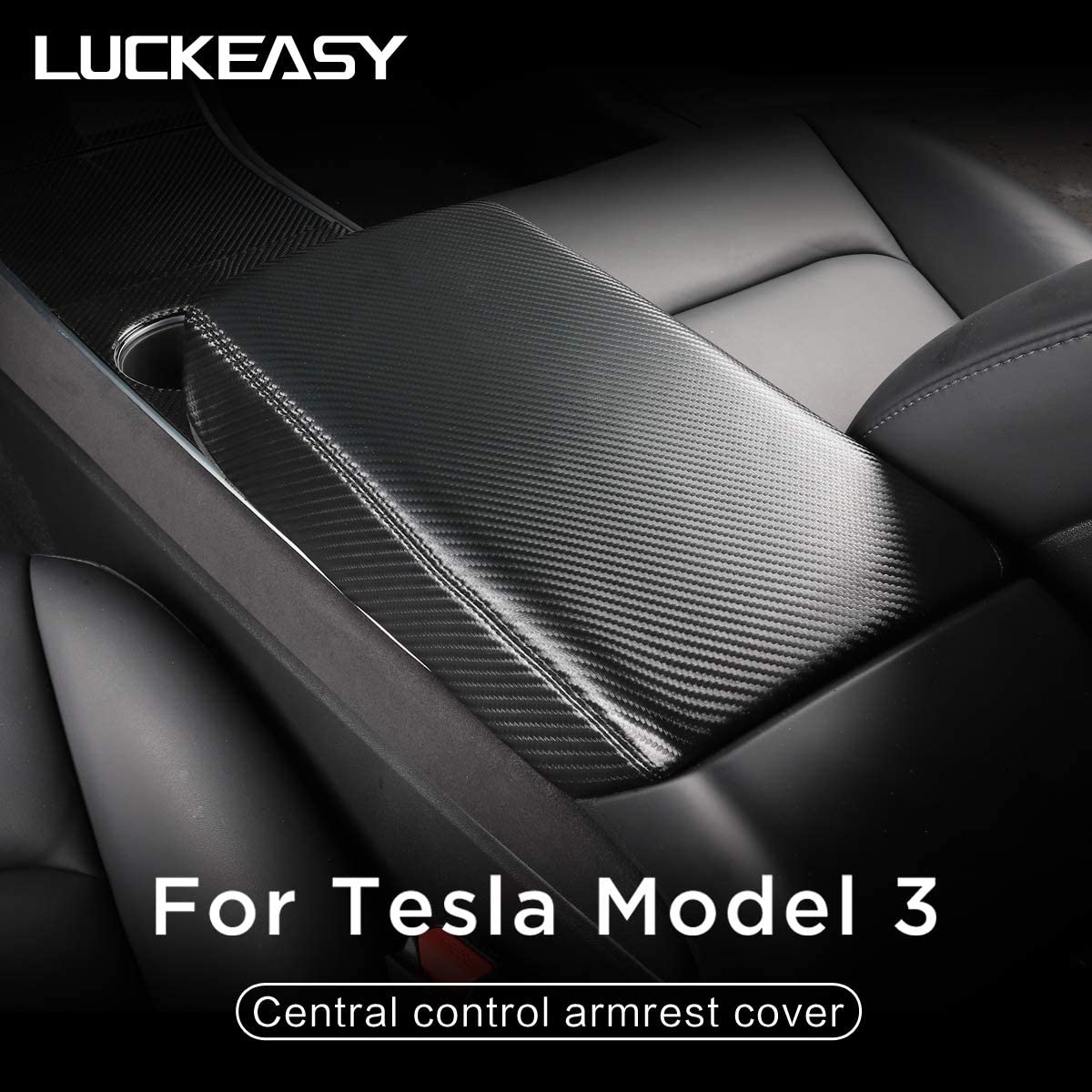Tesla Model 3 & Y Leather Center Console Armrest Cover