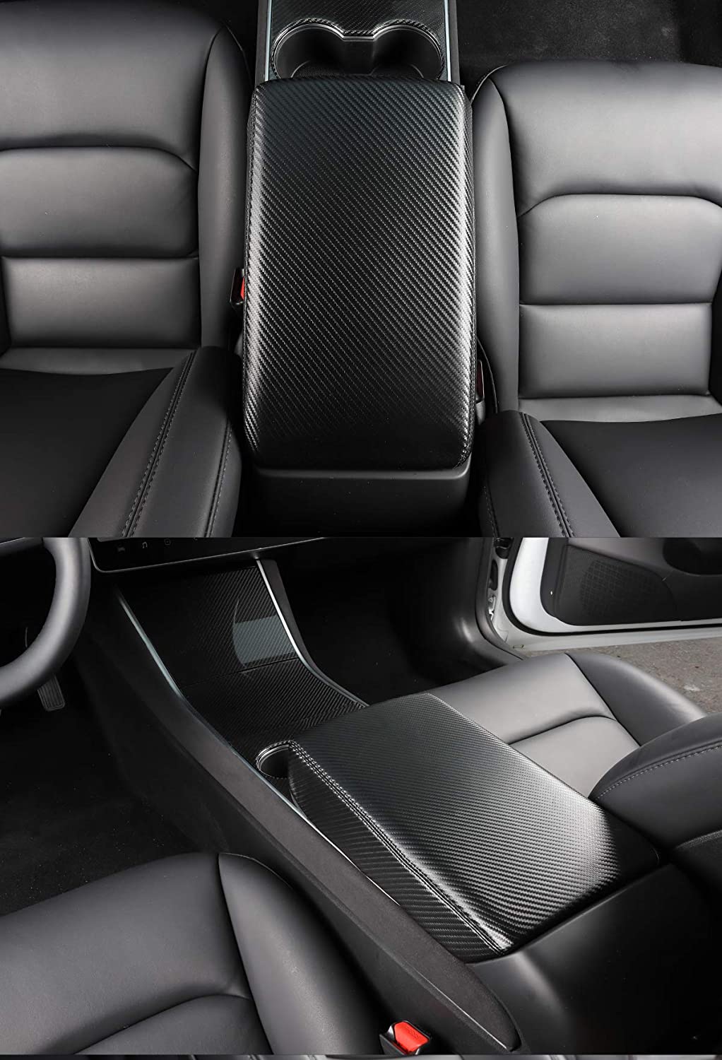Tesla Model 3 & Y Leather Center Console Armrest Cover