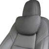 Leather Headrest Neck Pillow For Tesla Model 3 & Y Neck Support Cushion Two Pieces (Black)