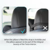 Leather Headrest Neck Pillow For Tesla Model 3 & Y Neck Support Cushion Two Pieces (Black)