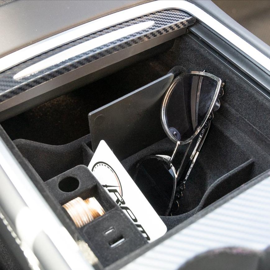 Tesla Model 3 & Y Center Console Tray with 2 USB Ports and 1 Cup Holder