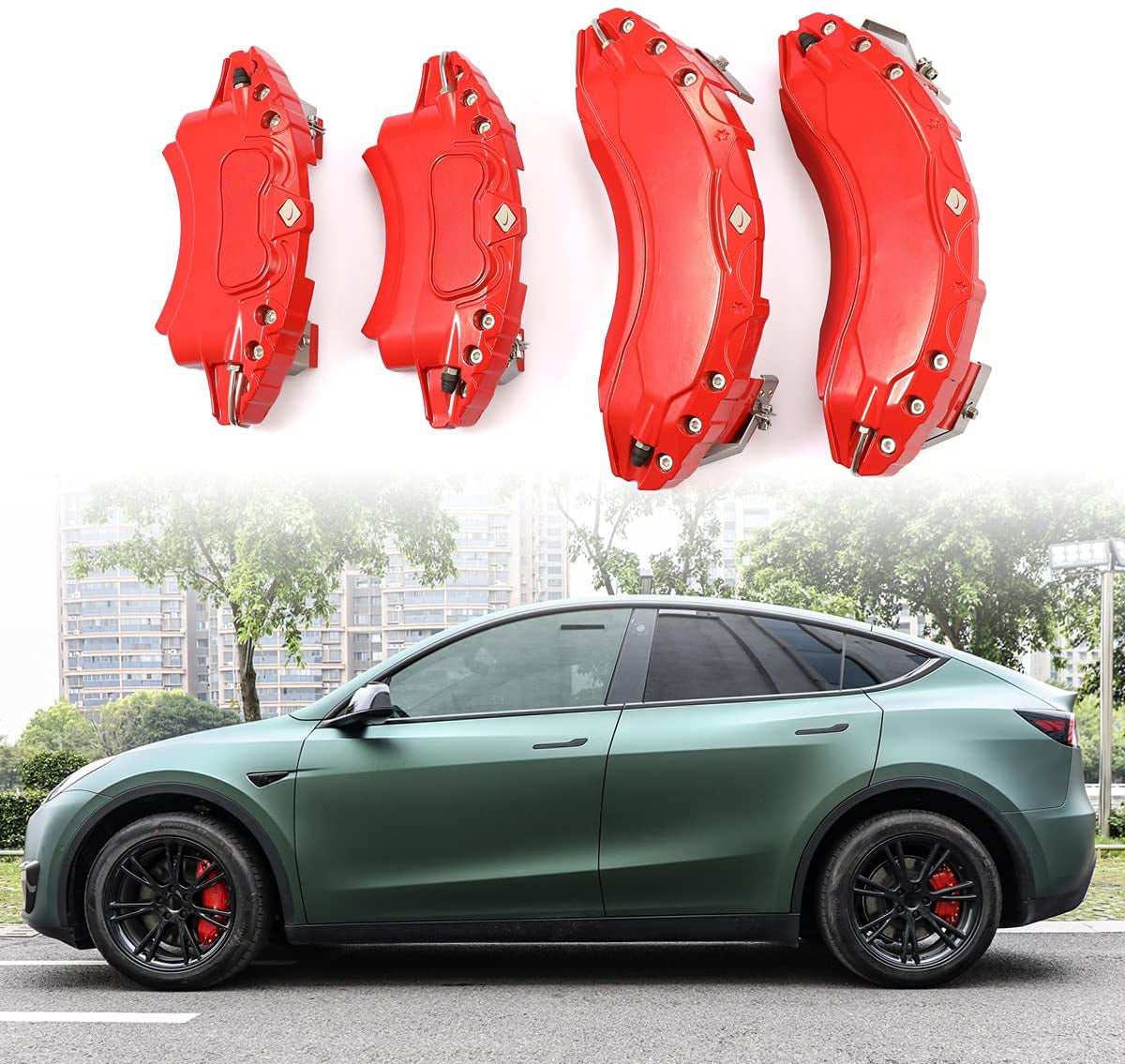 Tesla Model Y Red Brake Caliper Covers