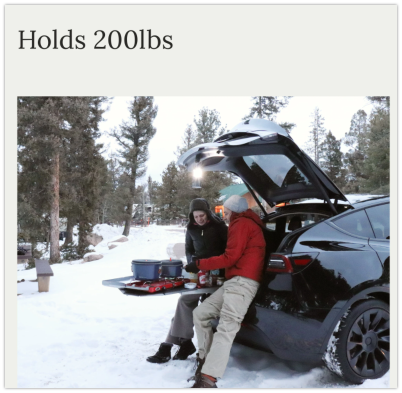 Tailgate Table for Tesla Model S, 3, X, & Y