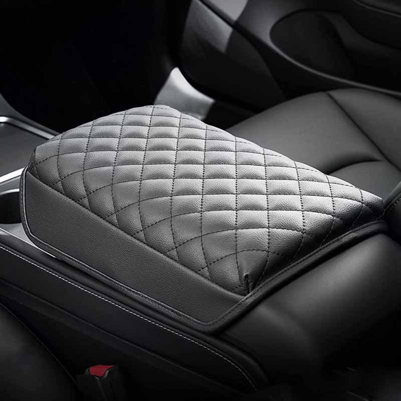 Padded and Quilted Armrest Cushion Cover for Tesla Model 3 & Y