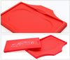 2017-2020 Tesla Model 3 & Y Center Console Red Anti-Slip Key Card Holder & Silicone Key Chain (Set of 2)